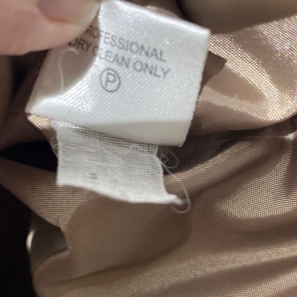 Calvin Klein Men's Khaki Notch Lapel Single Button Blazer Size 2 - Picture 7 of 7